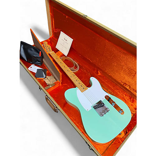 Used 2020 Fender 1950s Esquire Surf Green Solid Body Electric Guitar Surf Green