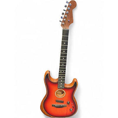 Used 2020 Fender American Acoustasonic Stratocaster 3 Color Sunburst Acoustic Electric Guitar