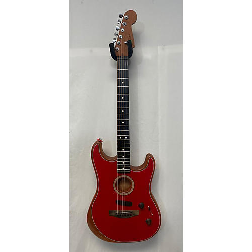 Fender Used 2020 Fender American Acoustasonic Stratocaster Red Acoustic Electric Guitar Red