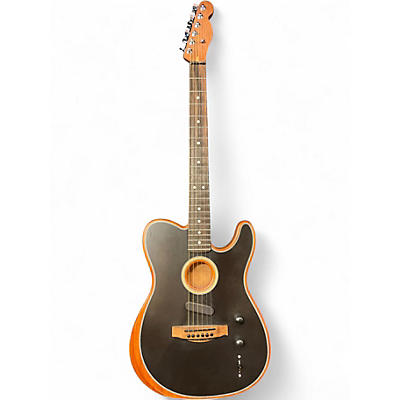 Used 2020 Fender American Acoustasonic Telecaster Black Acoustic Electric Guitar