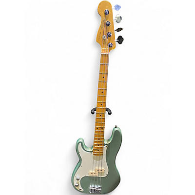 Used 2020 Fender American Professional II Precision Bass LH MYSTIC SURF GREEN Electric Bass Guitar