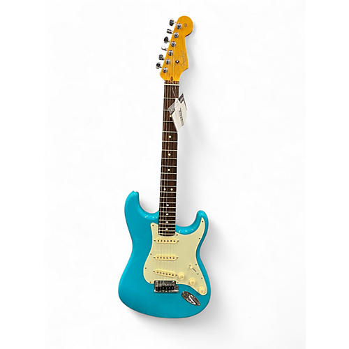 Used 2020 Fender American Professional II Stratocaster Miami Blue Solid Body Electric Guitar Miami Blue