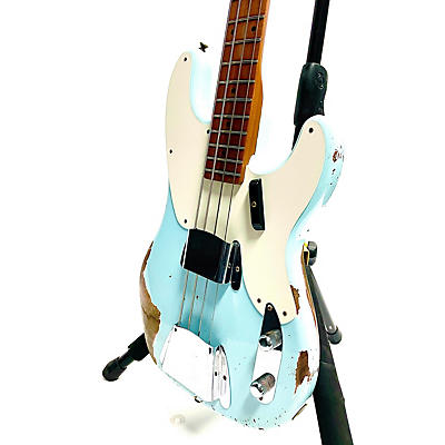 Fender Used 2020 Fender CUSTOM SHOP PRECISION HEAVY 1955 RELIC Sonic Blue Electric Bass Guitar