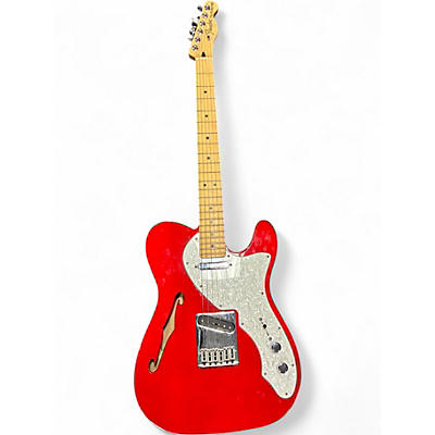 Used 2020 Fender Deluxe Telecaster Thinline Candy Apple Red Solid Body Electric Guitar
