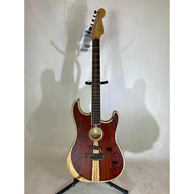 Fender Used 2020 Fender Fender Acoustasonic Stratocaster Exotic Cocobolo Natural Acoustic Electric Guitar