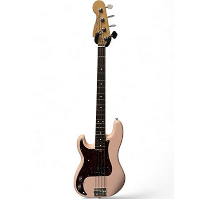 Used 2020 Fender  MOD SHOP P LEFT HANDED  Shell Pink Electric Bass Guitar