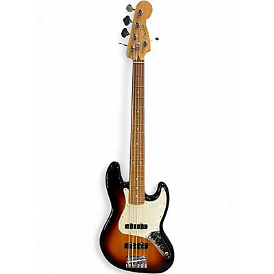 Used 2020 Fender Player Jazz Bass V 2 Tone Sunburst Electric Bass Guitar