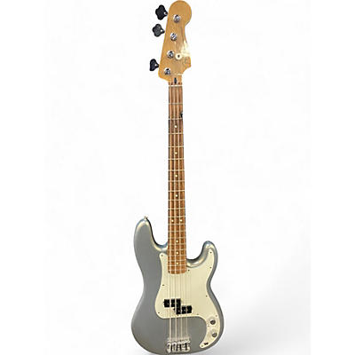 Used 2020 Fender Player Precision Bass Silver Electric Bass Guitar