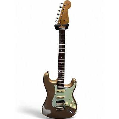 Used 2020 Fender Ron Thorn Masterbuilt Imperial Arc HSS Stratocaster Shoreline Gold Solid Body Electric Guitar