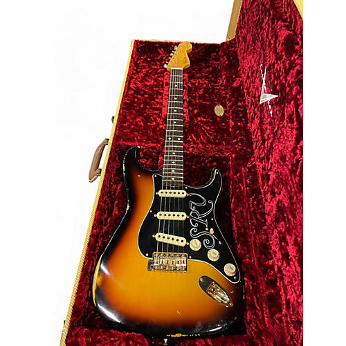 Used 2020 Fender SRV Signature Strat Relic/CC Tobacco Sunburst Solid Body Electric Guitar Tobacco Sunburst