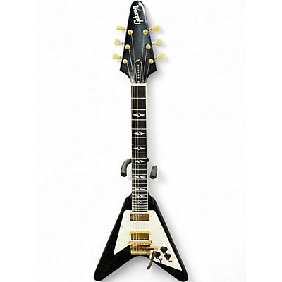 Used 2020 Gibson Murphy Lab 69' Hendrix Flying V Black Solid Body Electric Guitar