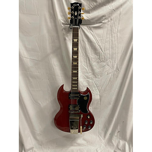 Gibson Used 2020 Gibson SG STANDARD '61 MAESTRO VIBROLA Trans Red Solid Body Electric Guitar Trans Red