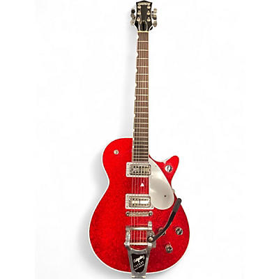 Used 2020 Gretsch Guitars G6129T Players Edition Red Sparkle Solid Body Electric Guitar