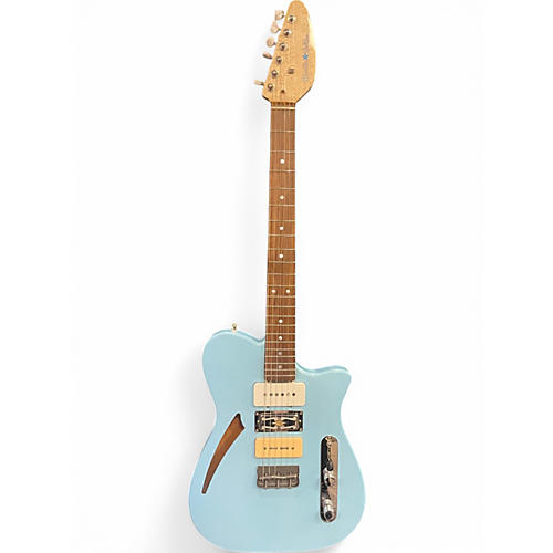 Used 2020 Houston Guitars Hcg Standard 3k Daphne Blue Hollow Body Electric Guitar Daphne Blue
