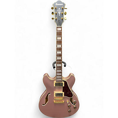 Used 2020 Ibanez AZ73G Artcore Rose Gold Fade Hollow Body Electric Guitar