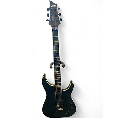 Used 2020 Schecter Guitar Research C-1 FR-S SLS Elite Evil Twin Satin Black Solid Body Electric Guitar