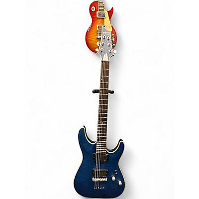 Used 2020 Schecter Guitar Research C1 Platinum BLUE  Solid Body Electric Guitar
