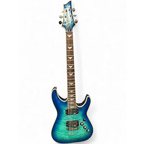 Used 2020 Schecter Guitar Research Omen Extreme 6 Ocean Blue Solid Body Electric Guitar Ocean Blue