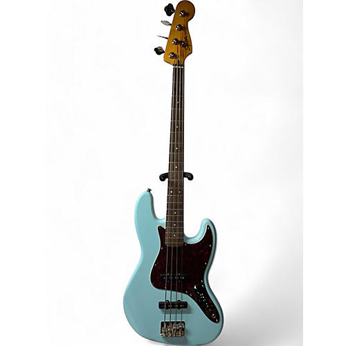 Used 2020 Squier Classic Vibe 1960S Jazz Bass Daphne Blue Electric Bass Guitar Daphne Blue