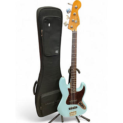Used 2020 Squier Classic Vibe 1960S Jazz Bass Daphne Blue Electric Bass Guitar