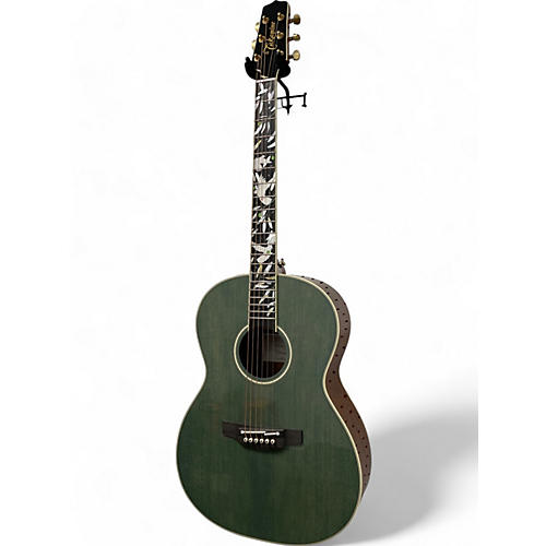 Takamine Used 2020 Takamine LTD2020 PEACE Trans Green Acoustic Electric Guitar Trans Green