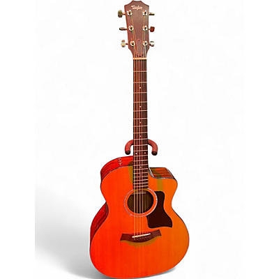 Used 2020 Taylor 214CE PLUS DELUXE Natural Acoustic Electric Guitar