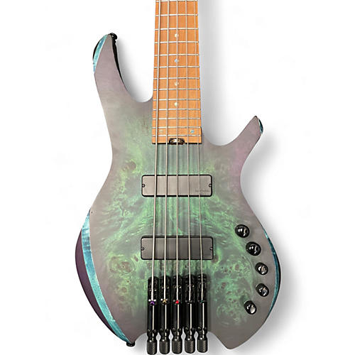 Used 2020s Cort Space 5 Green Electric Bass Guitar Green