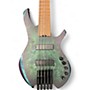 Used 2020s Cort Space 5 Green Electric Bass Guitar Green