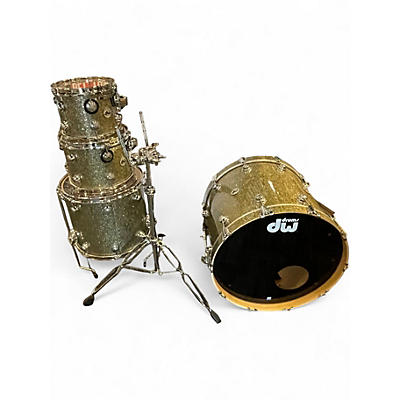 Used 2020s DW 4 Piece SSC Collector's Series Nickle Sparkle Glass Drum Kit
