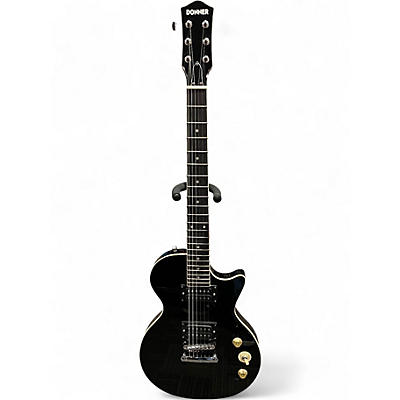 Used 2020s Donner DLP-124B Black Solid Body Electric Guitar