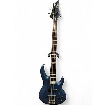 Used 2020s ESP B 104 Electron Blue Metallic Electric Bass Guitar