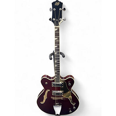 Used 2020s Eastwood Classic Tenor Wine Red Hollow Body Electric Guitar