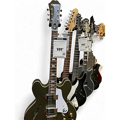 Used 2020s Epiphone Casino Worn olive drab Hollow Body Electric Guitar