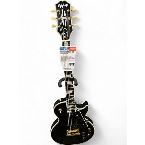 Epiphone Used 2020s Epiphone LES PAUL CUSTOM P90 Black Solid Body Electric Guitar Black