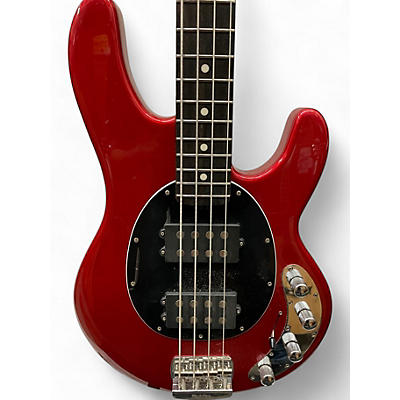 Used 2020s Ernie Ball Music Man Stingray HH 4 String Candy Apple Red Electric Bass Guitar