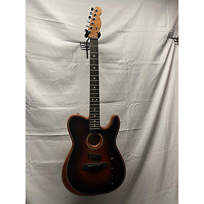 Used 2020s Fender American Acoustasonic Telecaster 2 Color Sunburst Acoustic Electric Guitar