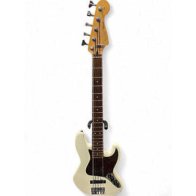 Used 2020s Fender Deluxe Jazz Bass V White Electric Bass Guitar