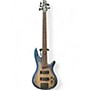 Used 2020s Ibanez SR605E Trans Blue Electric Bass Guitar Trans Blue