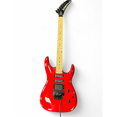 Used 2020s Kramer Striker 422 FR Candy Apple Red Solid Body Electric Guitar