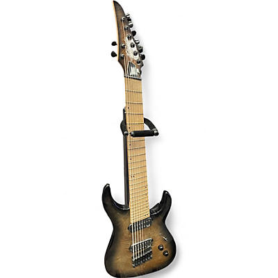 Used 2020s Legator Ninja 8 Multi-Scale Charcoal Burl Solid Body Electric Guitar