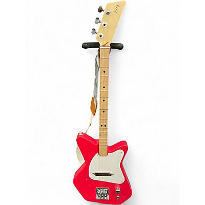 Used 2020s Loog Guitars PRO ELECTRIC Candy Apple Red Solid Body Electric Guitar