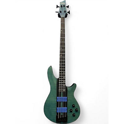 Used 2020s Schecter Guitar Research C-4 GT TRANSPARENT BLUE Electric Bass Guitar