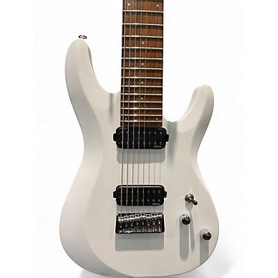 Used 2020s Schecter Guitar Research C8 DELUXE Alpine White Solid Body Electric Guitar