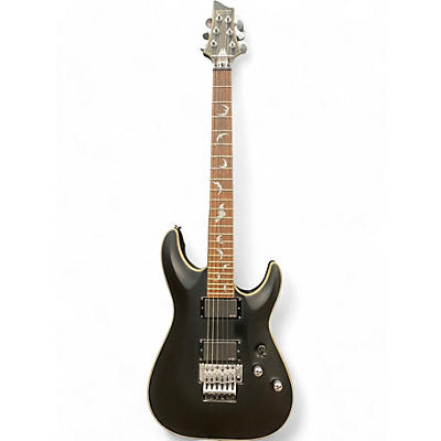 Schecter Guitar Research Used 2020s Schecter Guitar Research Damien Platinum 6 Floyd Rose Black and Silver Solid Body Electric Guitar