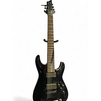 Used 2020s Schecter Guitar Research Hellraiser C7 7 String Black Solid Body Electric Guitar