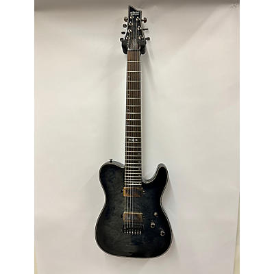 Schecter Guitar Research Used 2020s Schecter Guitar Research Hellraiser PT-7 Hybrid Trans Black Solid Body Electric Guitar