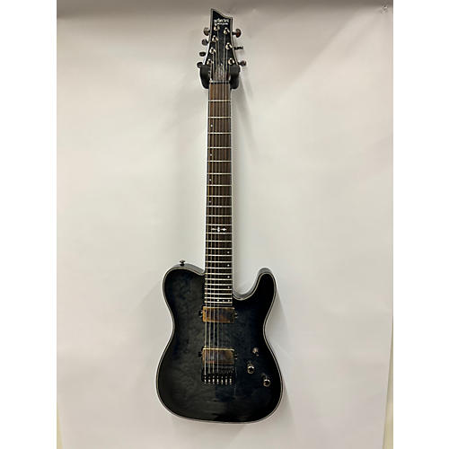 Schecter Guitar Research Used 2020s Schecter Guitar Research Hellraiser PT-7 Hybrid Trans Black Solid Body Electric Guitar Trans Black