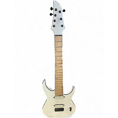 Used 2020s Schecter Guitar Research KM-7 MK-III HYBRID Alpine White Solid Body Electric Guitar