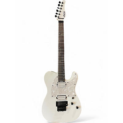 Used 2020s Schecter Guitar Research Sun Valley Super Shredder  Metallic White Solid Body Electric Guitar