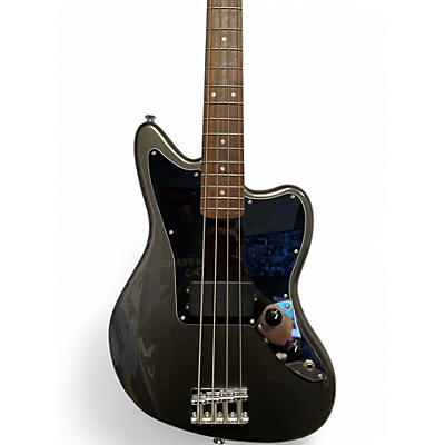 Used 2020s Squier Affinity Series Jaguar Bass Silver Electric Bass Guitar